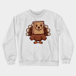 Thanksgiving Turkey Funny Fake Puppy Dog Face Crewneck Sweatshirt